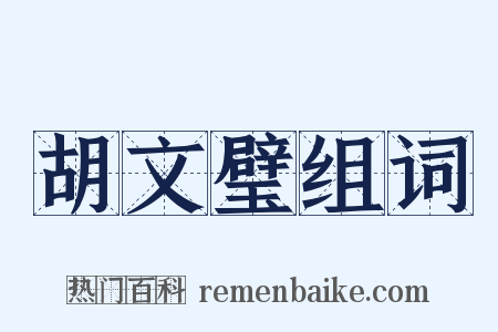 胡文璧组词是什么意思的图片